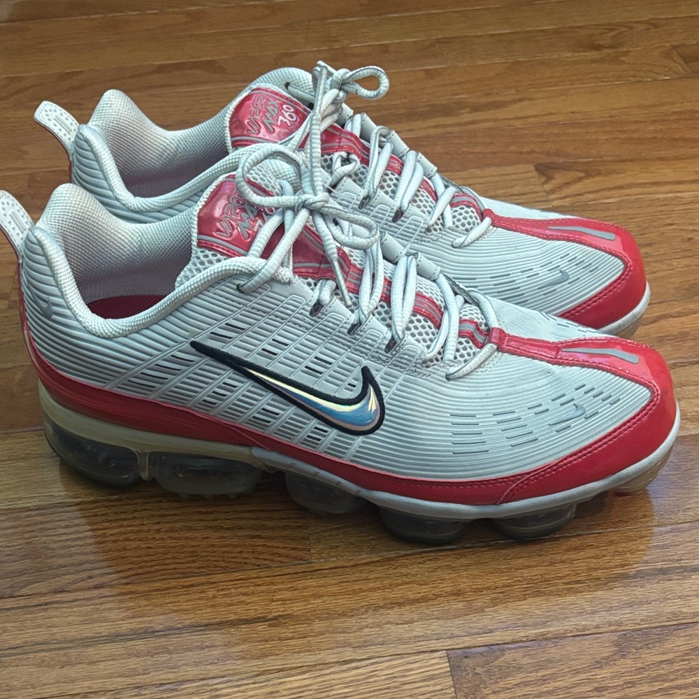 Nike Red and White VaporMax Sneakers